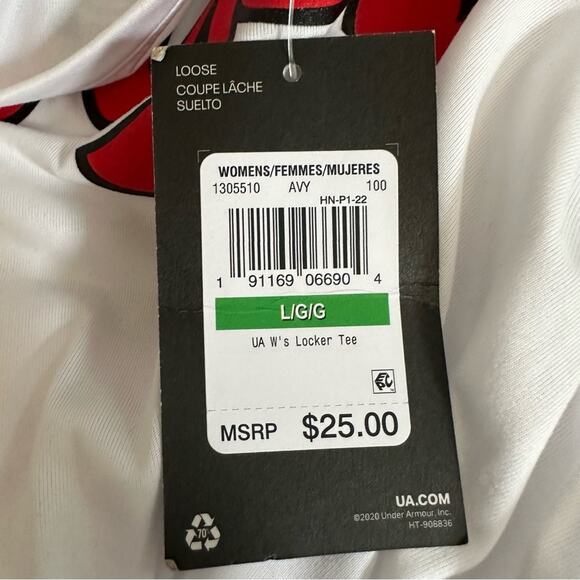 Under Armour Performance TERPS Tee T Shirt Top Dukes Mayo Bowl White NWT Large - Picture 6 of 14